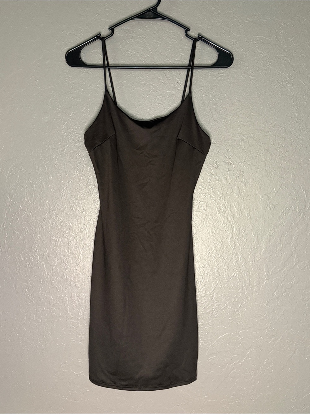 Classic Black Slip Dress with Spaghetti Straps